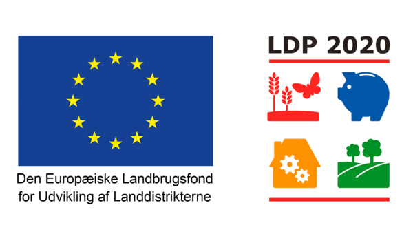 logoer for EU's landbrugsfond og Landdistriktsprogrammet 2020